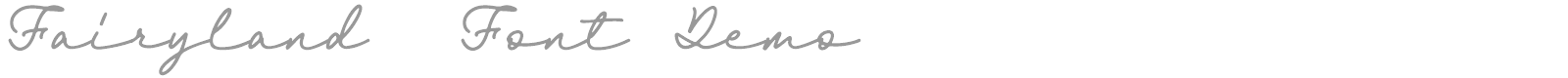 Fairyland font preview
